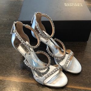 Silver Threestrap Badgley Mischa heels
